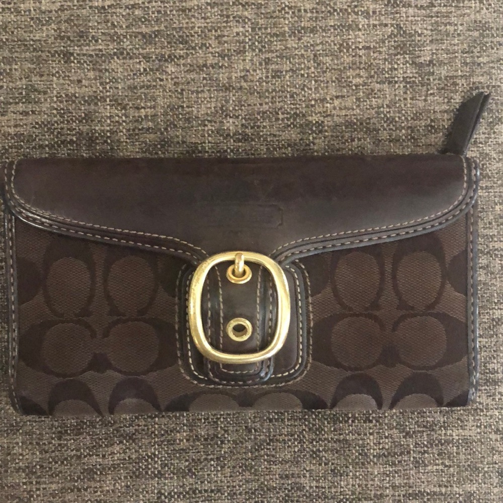 Coach wallet with checkbook holder
